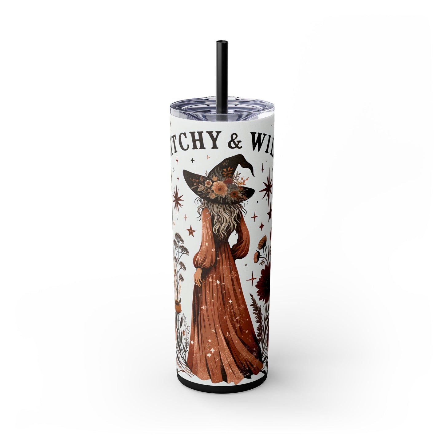 Enchanting Witchy 20oz Tumbler With Straw, Ideal for Autumn Gatherings, Gift for Witches, Cute Drinkware for Halloween, Boho Style