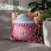 Candy Cane Cocoa Holiday Christmas Pillowcase | Holiday Decorative Throw Pillow Cover COVER ONLY
