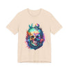 Colorful Skull Graphic Tee for Art Lovers, Unisex Jersey Tee for Halloween, Gothic Fashion, Unique Gift, Casual Wear