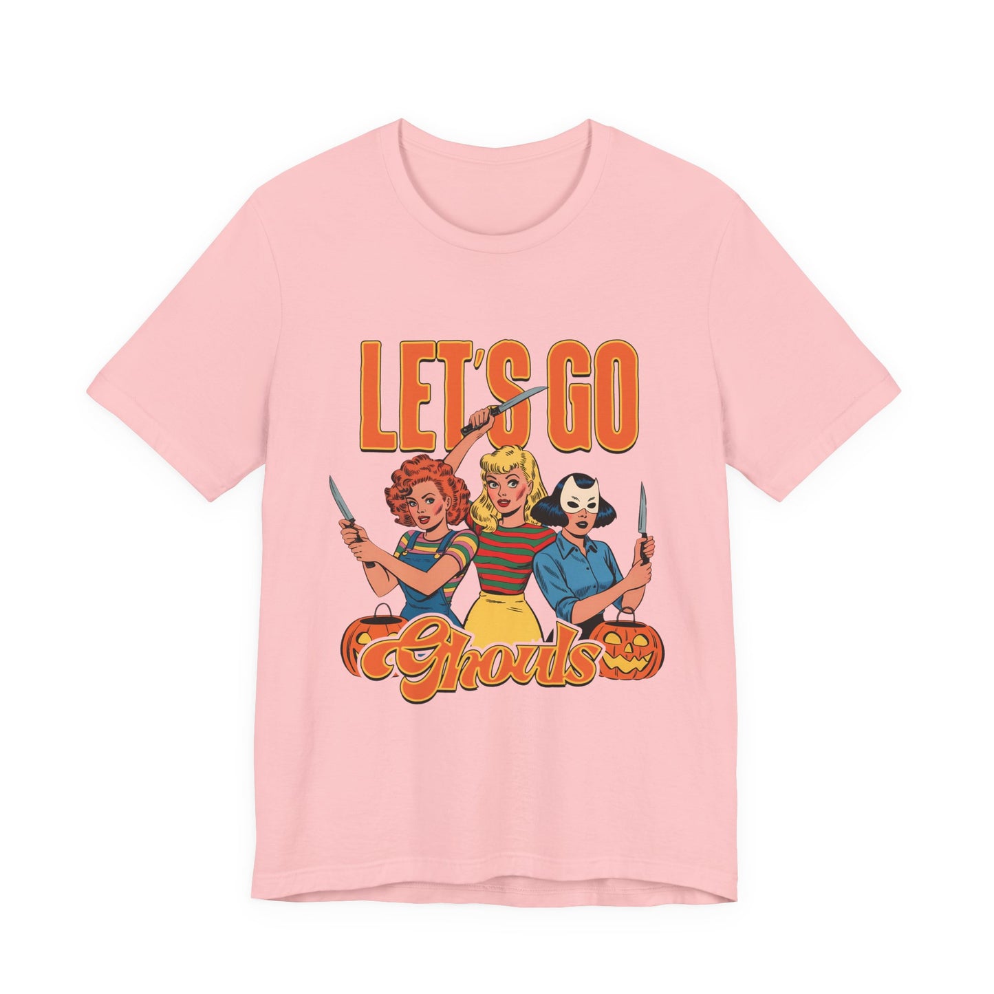 Let's Go Ghouls Halloween Graphic Tee, Unisex Jersey Short Sleeve T-Shirt, Let’s Go Ghouls, Spooky Shirt, Autumn Apparel, Costume Party Top