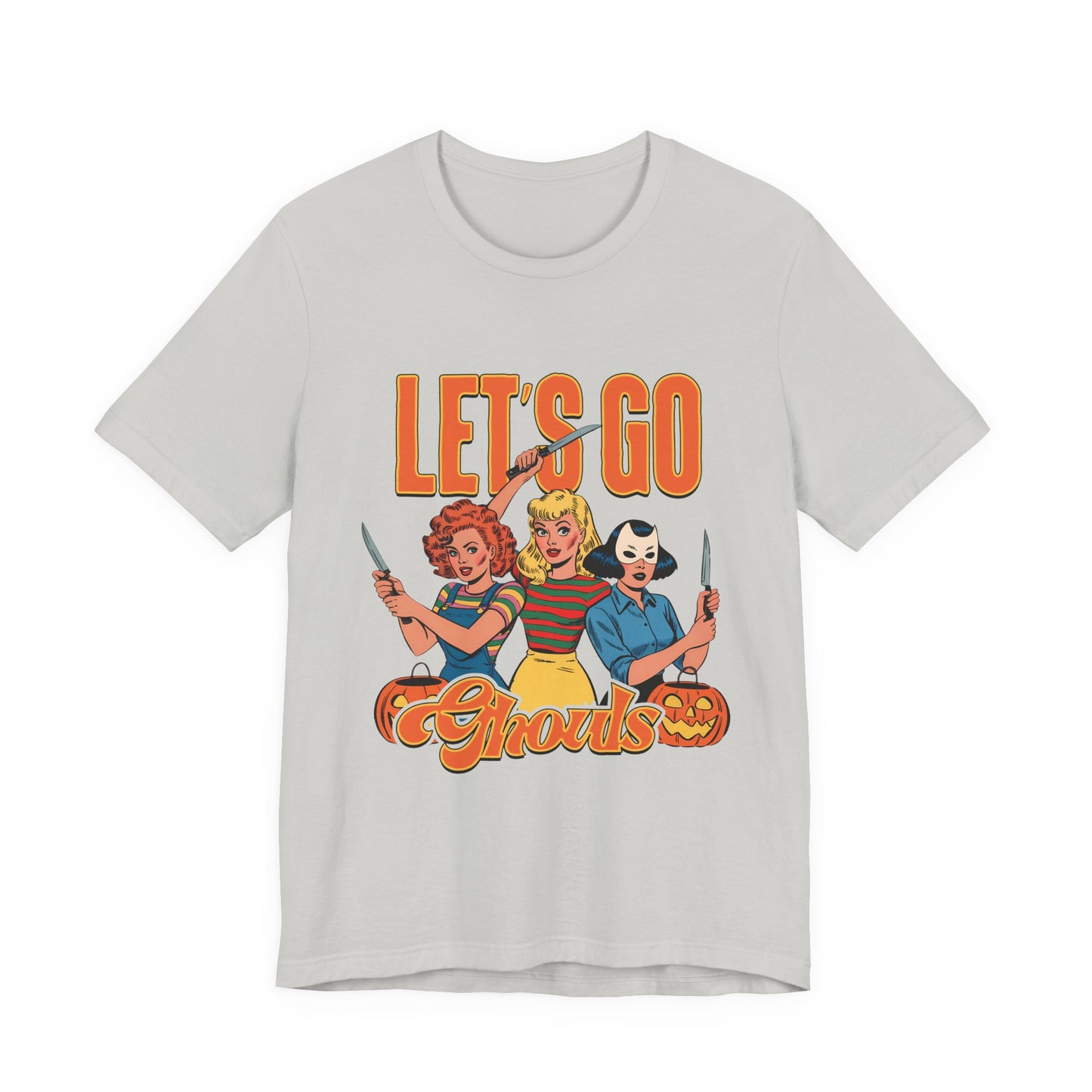 Let's Go Ghouls Halloween Graphic Tee, Unisex Jersey Short Sleeve T-Shirt, Let’s Go Ghouls, Spooky Shirt, Autumn Apparel, Costume Party Top