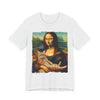 Mona Lisa Cat Graphic Tee | Unisex Short Sleeve T-Shirt, Cute Cat Shirt, Art Lover Gift, Fun Graphic Tee, Casual Wear, Cat Lover Apparel