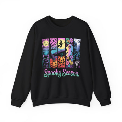 Spooky Season Sweatshirt, Cozy Fall Wear, Halloween Apparel, Unisex Crewneck Top, Trendy Autumn Style, Comfortable Everyday Outfit
