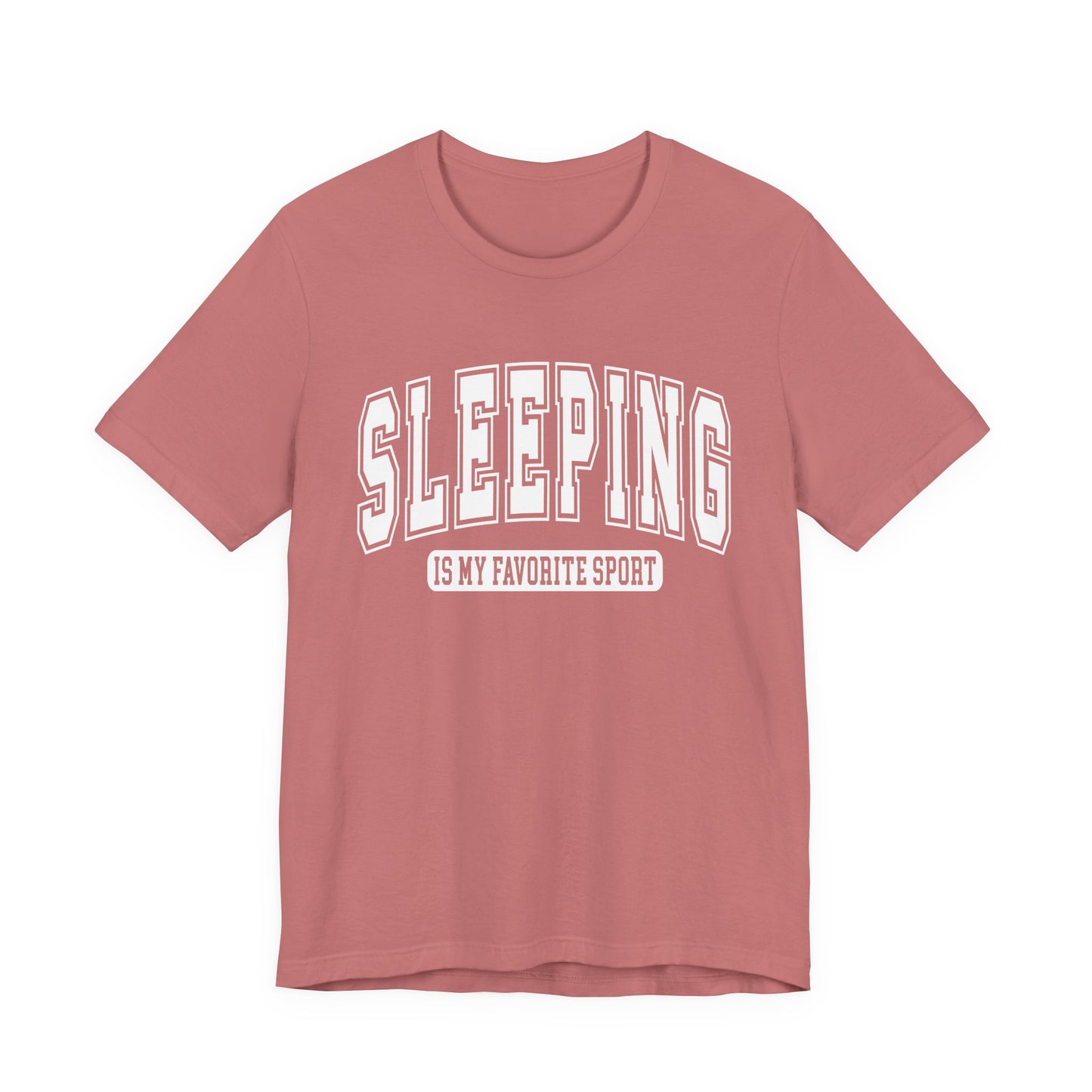 Sleeping Is My Favorite Sport Graphic Tee | Unisex Short Sleeve T-Shirt, Gift for Sleep Lovers, Casual Wear, Funny Sleep Shirt