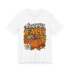 Happy Fall Pumpkin Graphic Tee | Unisex Short Sleeve T-Shirt, Autumn Tee, Seasonal Apparel, Thanksgiving Gift, Cozy Fall Vibes, Graphic Tee, Pumpkin Shirt