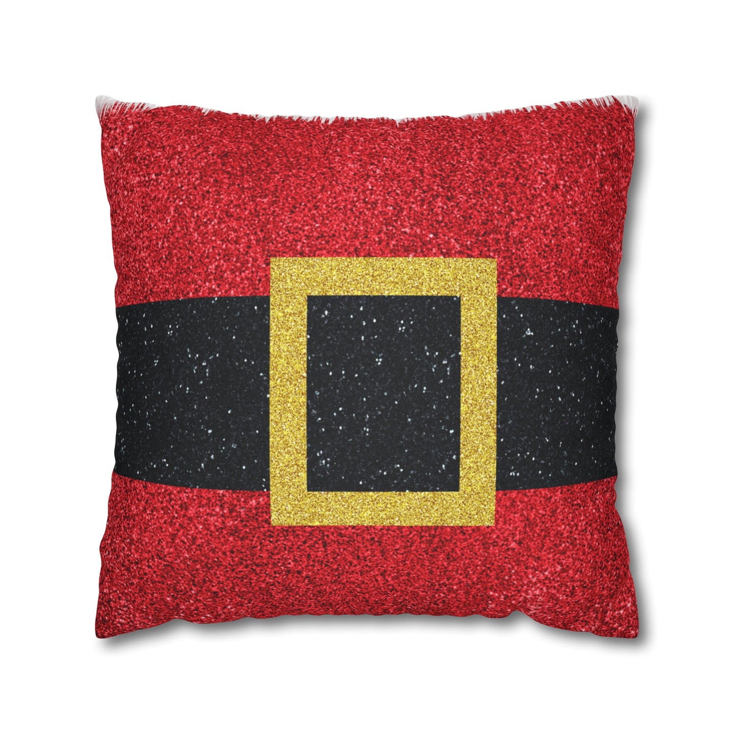 Santa Belt Decorative Christmas Pillowcase | Holiday Decorative Throw Pillow Cover COVER ONLY