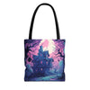 Spooky Haunted House Tote Bag | Perfect for Halloween, Trick or Treating, Cozy Nights, Gift for Halloween Lovers