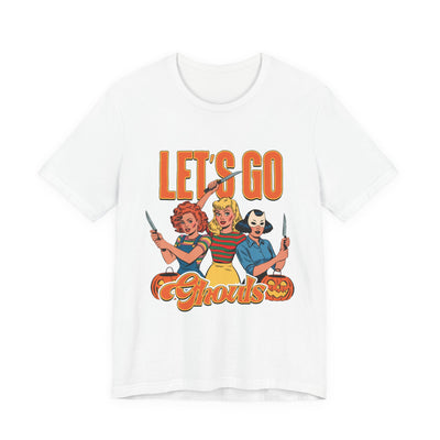Halloween Graphic Tee, Unisex Jersey Short Sleeve T-Shirt, Let’s Go Ghouls, Spooky Shirt, Autumn Apparel, Costume Party Top