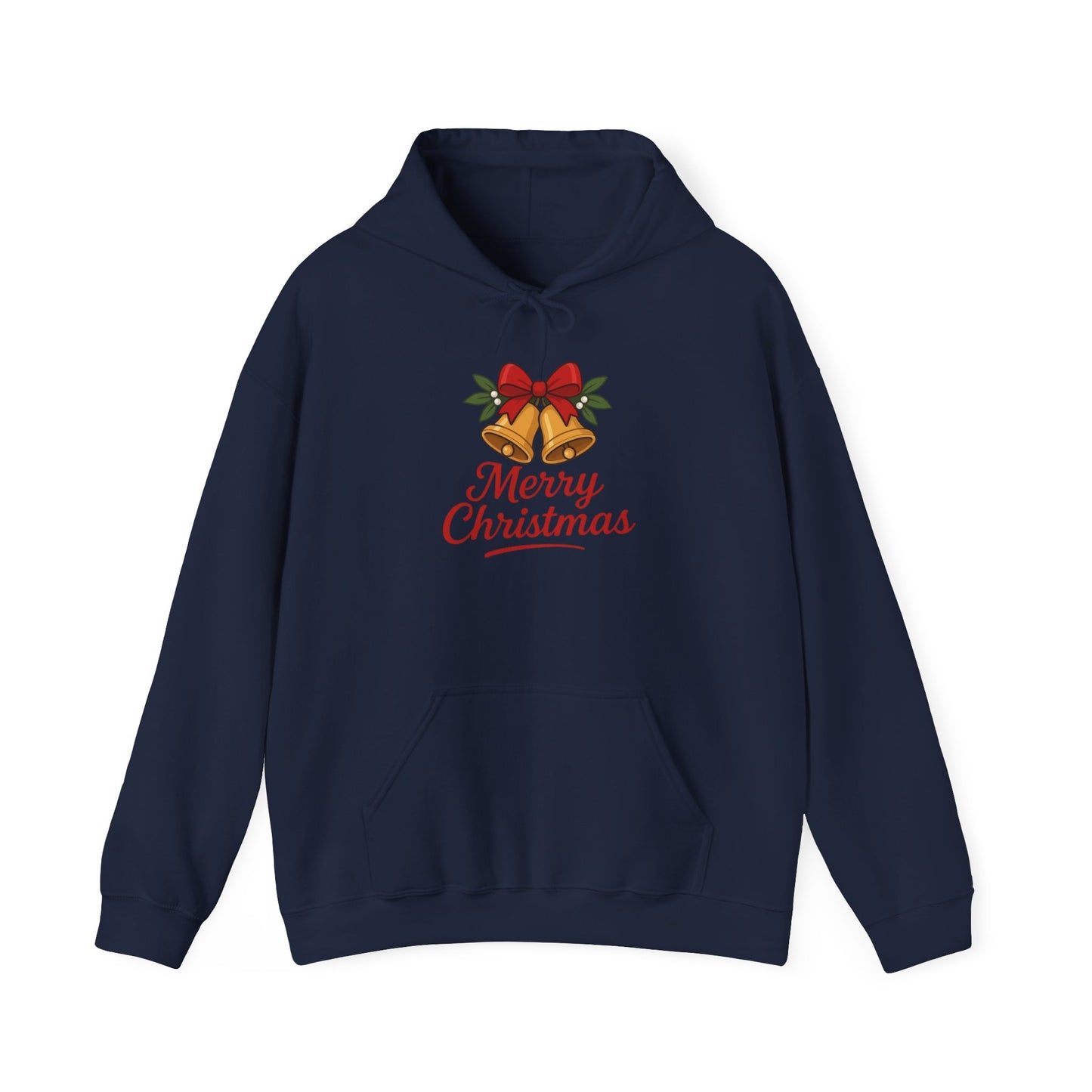 "Merry Christmas" Bells Hoodie | Christmas Festive Holiday Hooded Sweatshirt