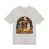 Autumn Campfire Halloween Ghost & Skeleton Tee, Unisex Halloween Shirt, Party T-Shirt, Spooky Season Apparel, Fall Festive Top, Ghoulish Graphic Tee