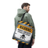 Sarcastic Warning Tote Bag - Humorous Gift for Friends, Ideal for Shopping, Beach, Library, or Daily Use
