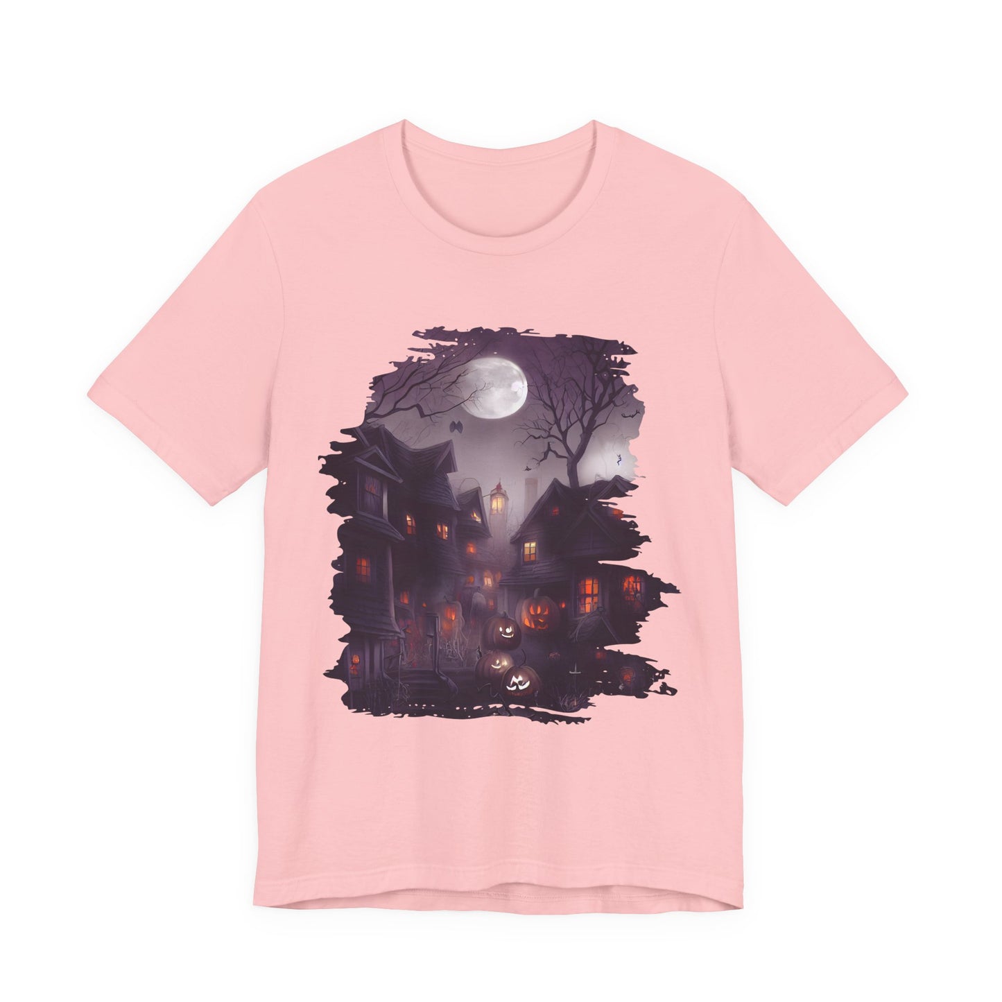 Mystical Halloween Night Tee, Unisex Short Sleeve T-Shirt, Halloween Shirt, Spooky Tee, Fall Fashion, Ghostly Vibes