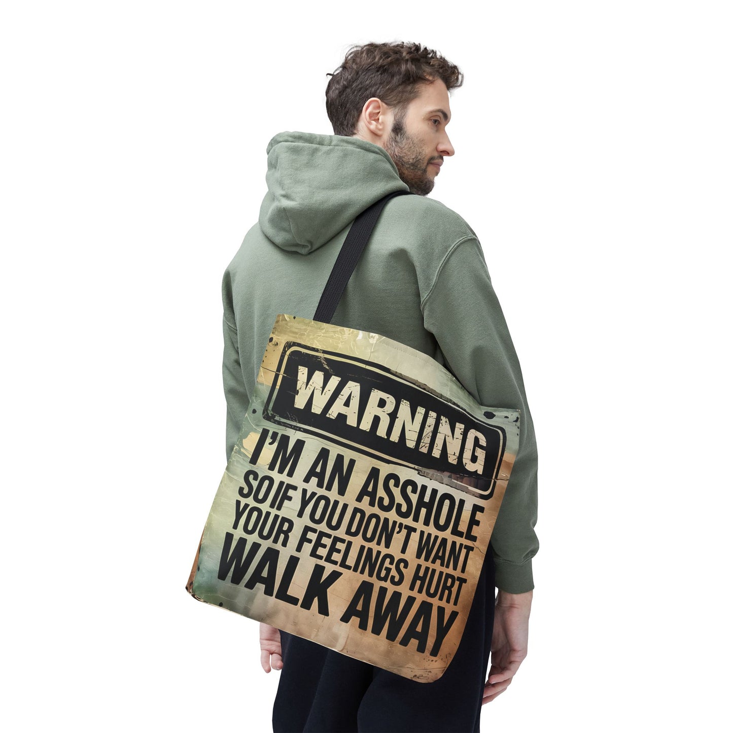 Warning, I'm An Asshole Tote Bag - Humorous Gift, Novelty Bag, Statement Tote, Everyday Use, Unique Gift for Friends