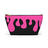 Pink & Black Drippy Accessory Pouch, Fun Makeup Bag, Travel Organizer, Cute Gift, Drip Pattern Pouch