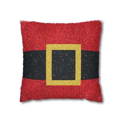 Santa Belt Decorative Christmas Pillowcase | Holiday Decorative Throw Pillow Cover COVER ONLY