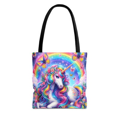 Whimsical Unicorn Tote Bag, Colorful Rainbow Shopping Bag, Gift for Unicorn Lovers, Cute Market Tote