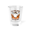 Halloween 1.5oz Shot Glass - I'm Just Here for the Boos - Party Favors, Fun Alcohol Glass, Ghost Design, Spooky Decor, Trick or Treat