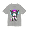 Galactic Cat Graphic Tee | Unisex Short Sleeve T-Shirt, Cosmic Cat Astronaut Shirt, Cute Pet Lover Gift, Fun Space Cat Apparel, Birthday, Casual Wear, Unique Gift