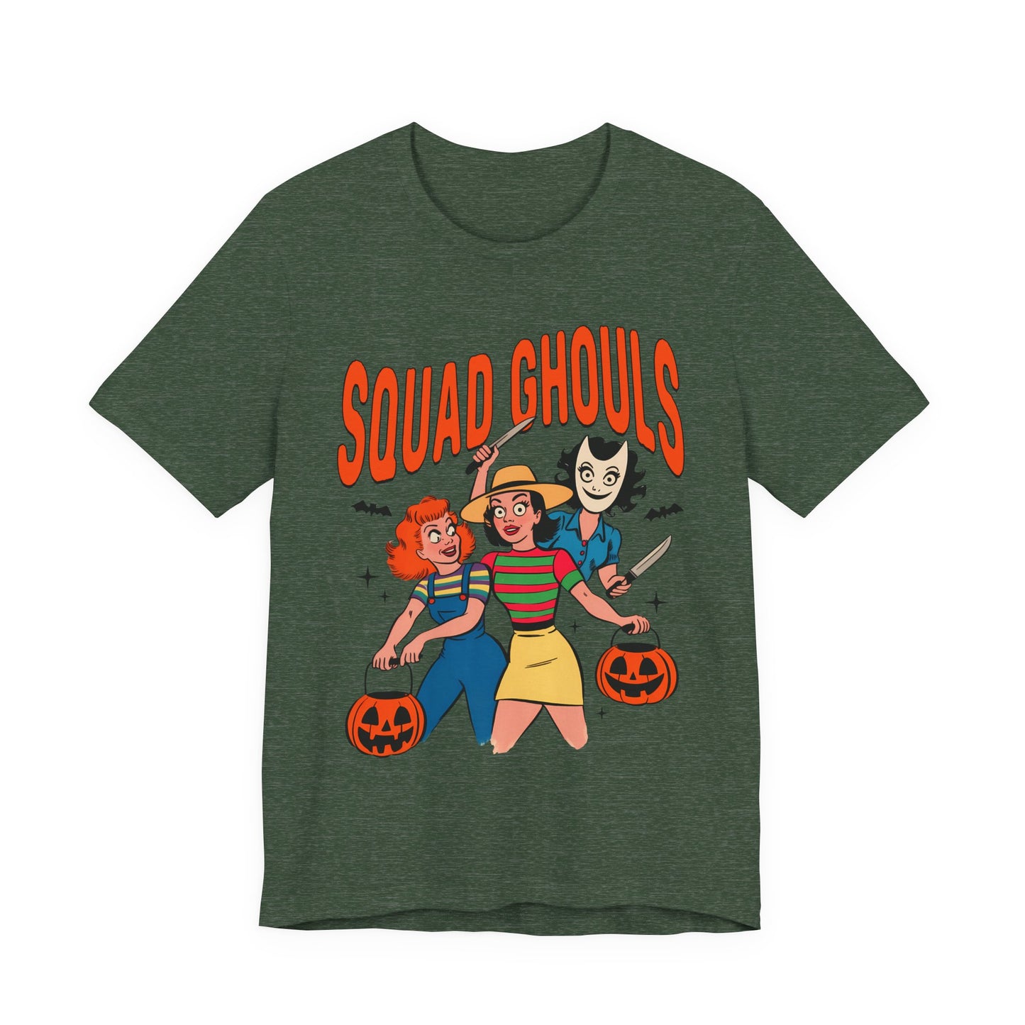 Squad Ghouls Tee Halloween Unisex T-Shirt, Cute Graphic Shirt, Fall Apparel, Fun Party Top, Halloween Costume T-Shirt