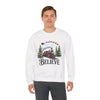 Believe Christmas Train Unisex Crewneck Sweatshirt | Cozy Christmas Holiday Graphic Pullover