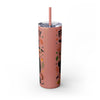 Halloween Cows Themed 20oz Skinny Tumbler With Straw - Perfect for Parties, Gifts, and Fall Celebrations, Cute Designs for Cow Lovers