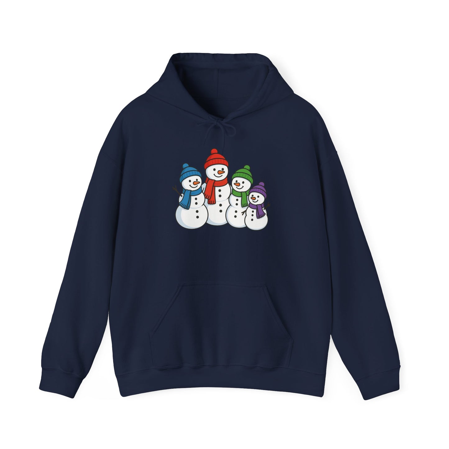 Snowman Family Hoodie | Christmas Festive Holiday Hooded Sweatshirt