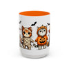 Halloween Cat Accent Coffee Mug, Cute Cat Mug, Spooky Coffee Cup, Gift for Cat Lovers, Seasonal Mug, Fall Decor