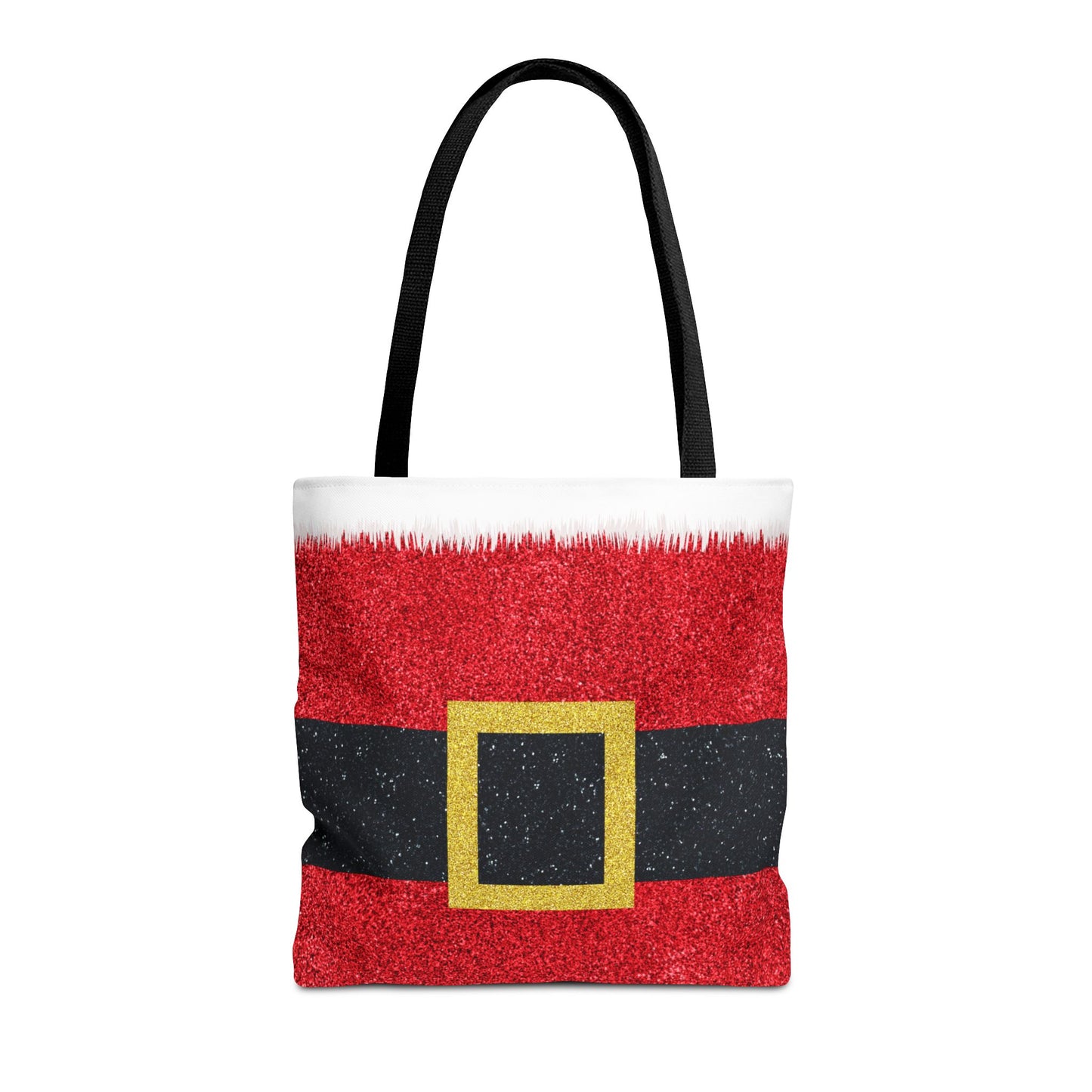 Santa Belt Christmas Tote Bag | Festive Holiday Gift & Shopping Bag