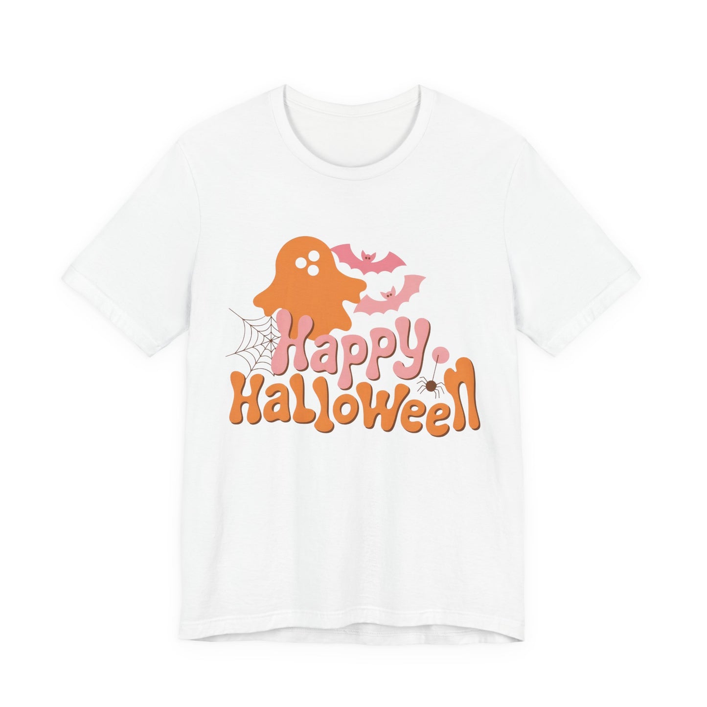 Happy Halloween Ghost T-Shirt, Unisex Tee, Spooky Season Shirt, Fall Holiday Apparel, Halloween Costume Top