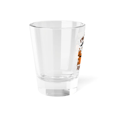 Halloween 1.5oz Shot Glass - I'm Just Here for the Boos - Party Favors, Fun Alcohol Glass, Ghost Design, Spooky Decor, Trick or Treat