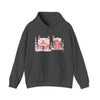 Cozy Pink Gingerbread Cottage Hoodie | Christmas Festive Holiday Hooded Sweatshirt