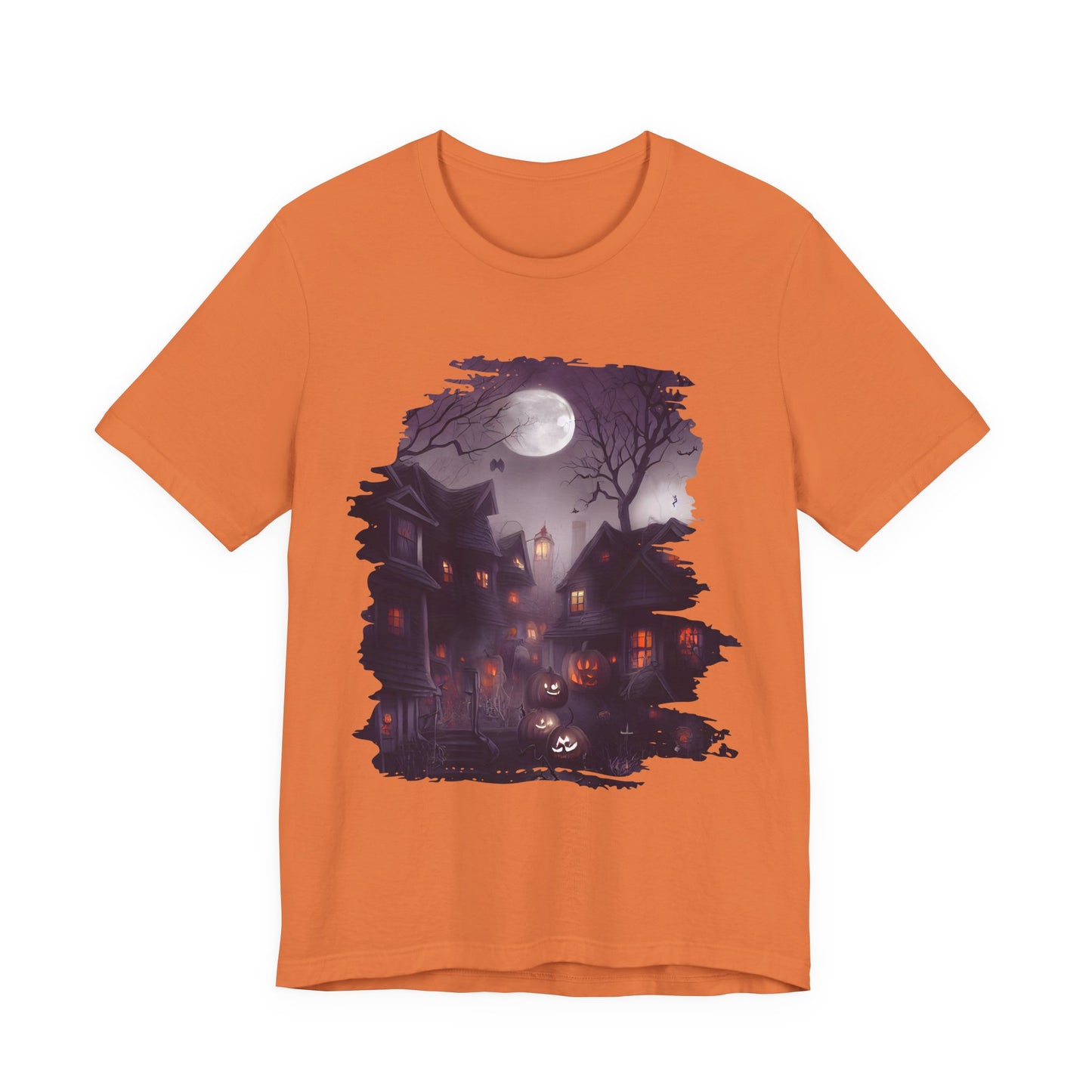 Mystical Halloween Night Tee, Unisex Short Sleeve T-Shirt, Halloween Shirt, Spooky Tee, Fall Fashion, Ghostly Vibes