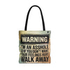 Warning, I'm An Asshole Tote Bag - Humorous Gift, Novelty Bag, Statement Tote, Everyday Use, Unique Gift for Friends