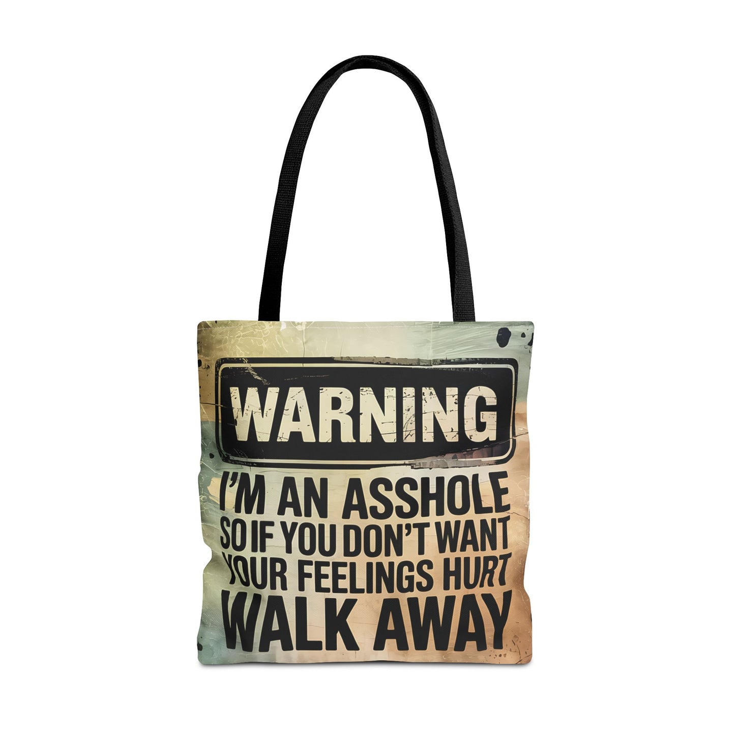 Warning, I'm An Asshole Tote Bag - Humorous Gift, Novelty Bag, Statement Tote, Everyday Use, Unique Gift for Friends