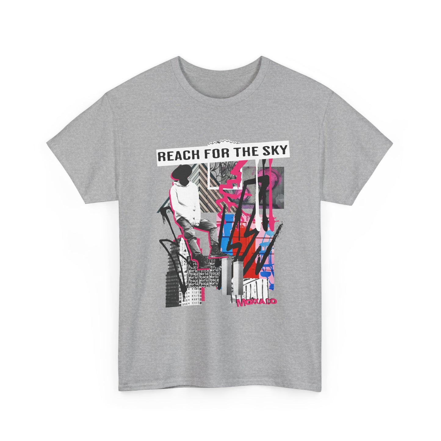 Streetwear Art Collage "Reach For The Sky" Unisex Tee | Everyday City Life T-Shirt, Urban Clothing