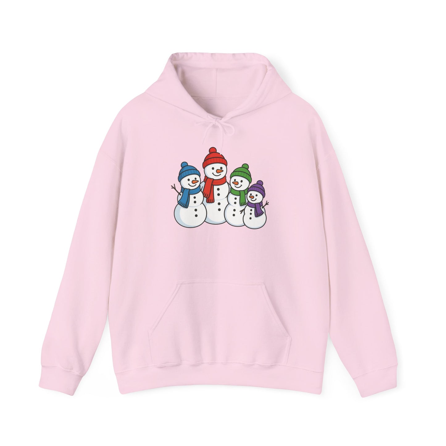 Snowman Family Hoodie | Christmas Festive Holiday Hooded Sweatshirt