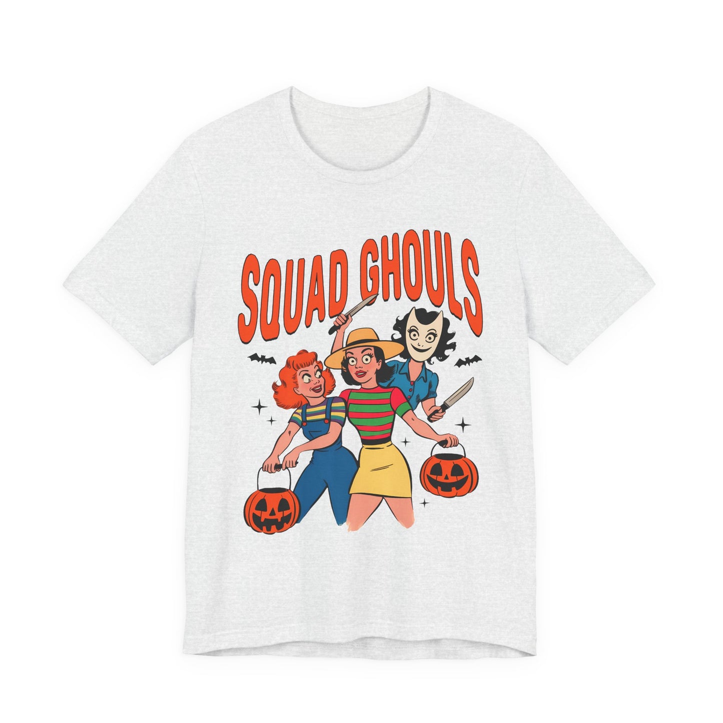 Squad Ghouls Tee Halloween Unisex T-Shirt, Cute Graphic Shirt, Fall Apparel, Fun Party Top, Halloween Costume T-Shirt
