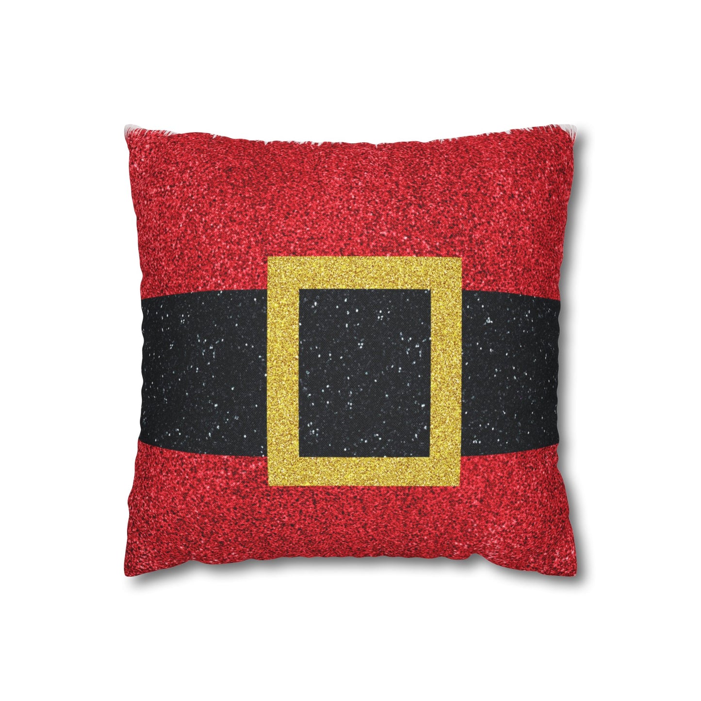 Santa Belt Decorative Christmas Pillowcase | Holiday Decorative Throw Pillow Cover COVER ONLY