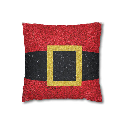 Santa Belt Decorative Christmas Pillowcase | Holiday Decorative Throw Pillow Cover COVER ONLY