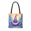 Whimsical Wizardry Tote Bag, Colorful Halloween Bag, Fantasy Art Tote, Magical Eco-Friendly Carryall, Gift for Witch Lovers