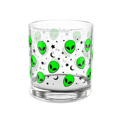 Alien Themed Rocks Glass, 10oz - Fun Home Barware, Unique Gift for Sci-Fi Lovers, Party or Alien-Themed Events, Quirky Decor
