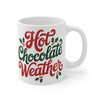 Festive Santa Mug  11oz Christmas Mug  - Holiday Cheer Coffee Cup, Hot Chocolate Weather
