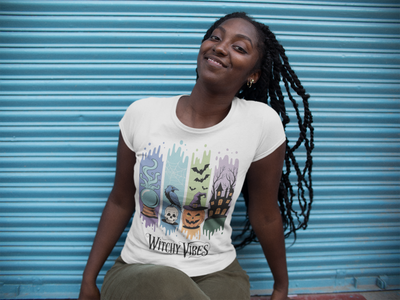 Witchy Vibes Unisex Tee - Cute Halloween Shirt, Spooky Shirt, Witch Theme Tee, Cozy Fall Apparel, Gift for Witch Lovers