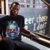 Colorful Skull Graphic Tee for Art Lovers, Unisex Jersey Tee for Halloween, Gothic Fashion, Unique Gift, Casual Wear