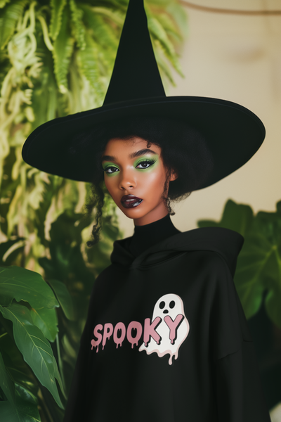 Spooky Ghost Hoodie - Unisex Heavy Blend Hooded Sweatshirt for Halloween, Fall Vibes, Cozy Wear, Casual Gift, Haunted House Fun