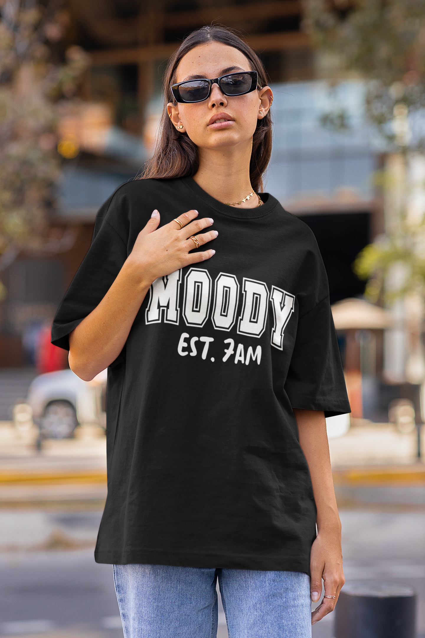 Moody EST. 7AM Graphic Tee | Unisex Short Sleeve T-Shirt, Relaxed T-Shirt for Comfy Days, Perfect Gift for Coffee Lovers, Mood & Vibe Shirt, Casual Wear