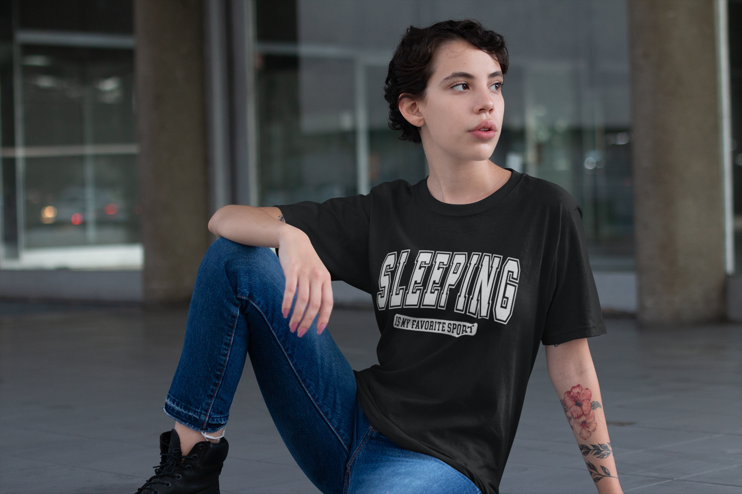 Sleeping Is My Favorite Sport Graphic Tee | Unisex Short Sleeve T-Shirt, Gift for Sleep Lovers, Casual Wear, Funny Sleep Shirt