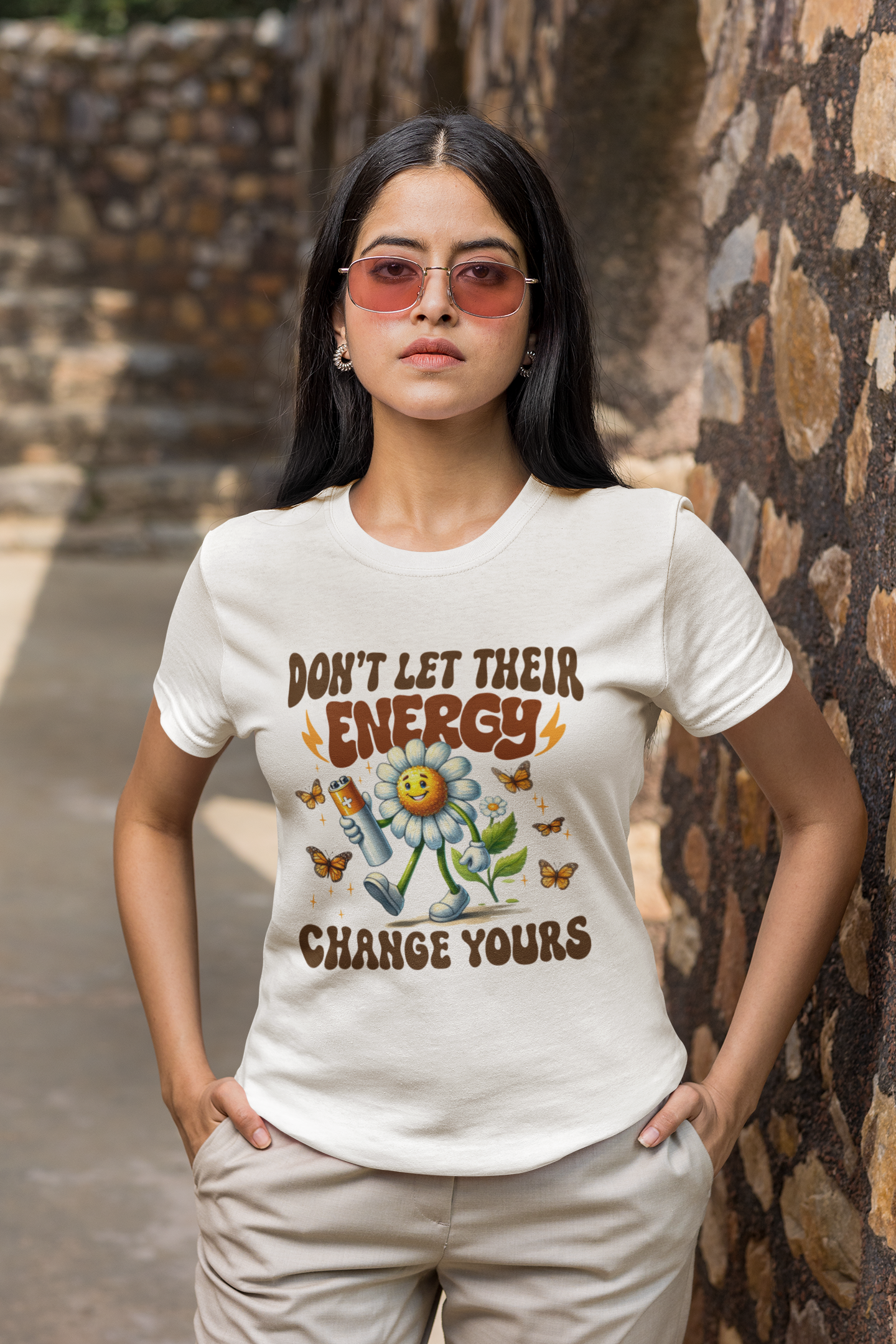 "Don't Let Their Energy Change Yours" Graphic Tee | Unisex Short Sleeve T-Shirt, Inspirational Shirt for Self-Care, Gift for Friends, Motivational Quote Top, Casual Wear, Everyday Style