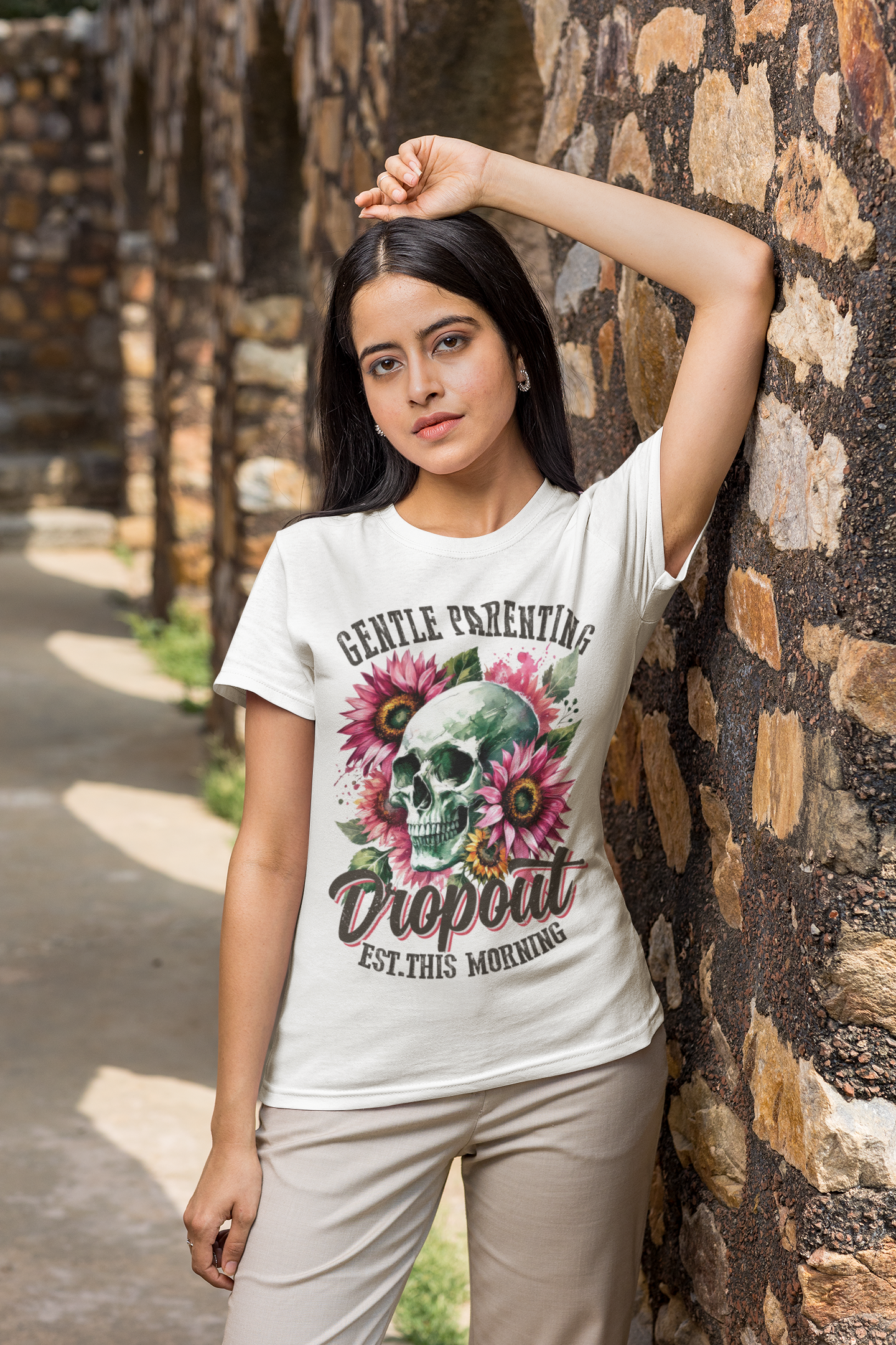 Gentle Parenting Dropout Graphic Tee | Unisex Short Sleeve T-Shirt for Moms and Dads, Perfect for Family Gatherings, Unique Gift Idea, Relaxed Vibe