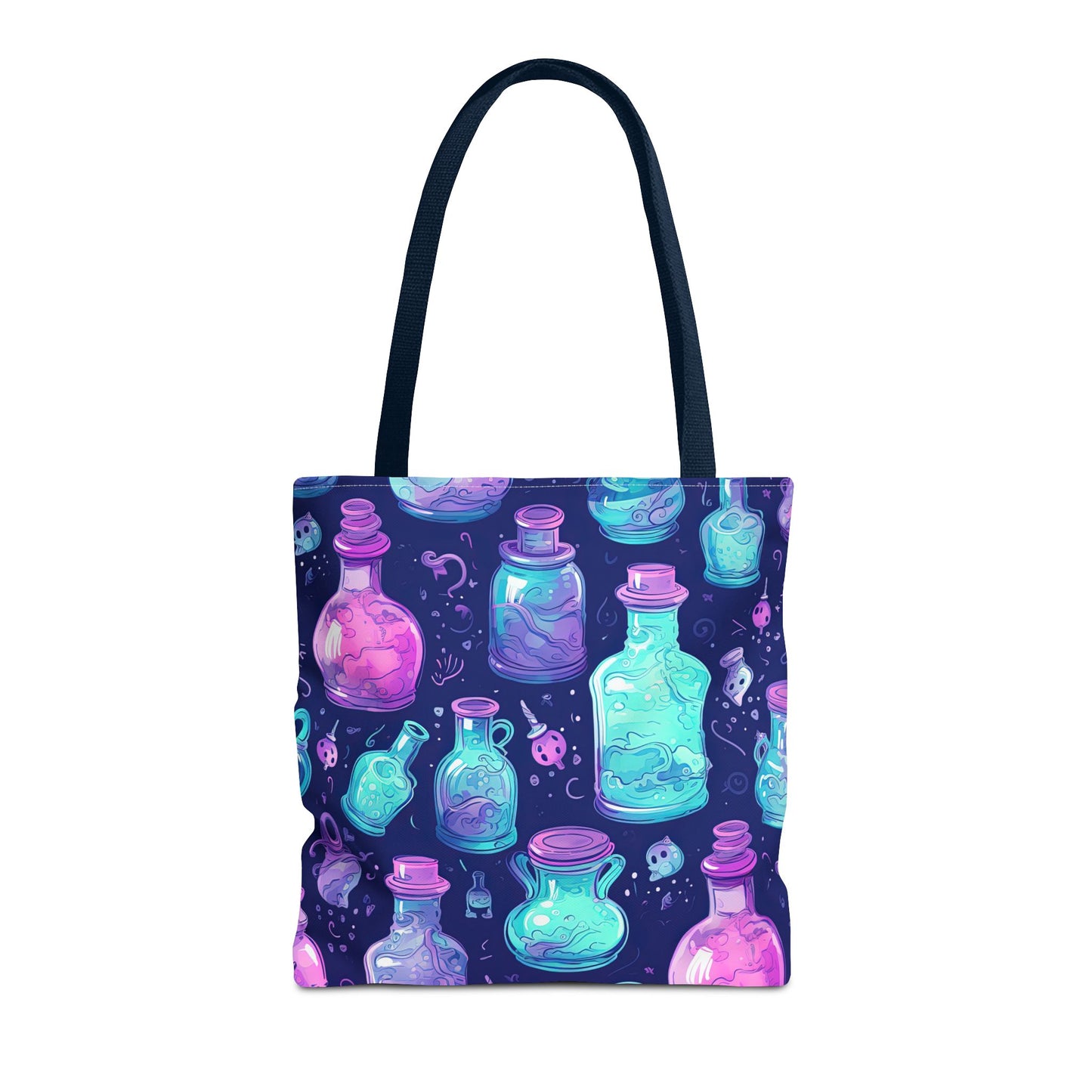 Magical Potion Tote Bag, Boho Style Bag, Colorful Canvas Shopper, Witchy Gift, Eco-Friendly Tote for Everyday Use